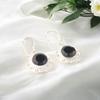 Rare Black Onyx 925 Sterling Silver Earrings, Handmade Jewelry For Women's 1.5" EE-153-18