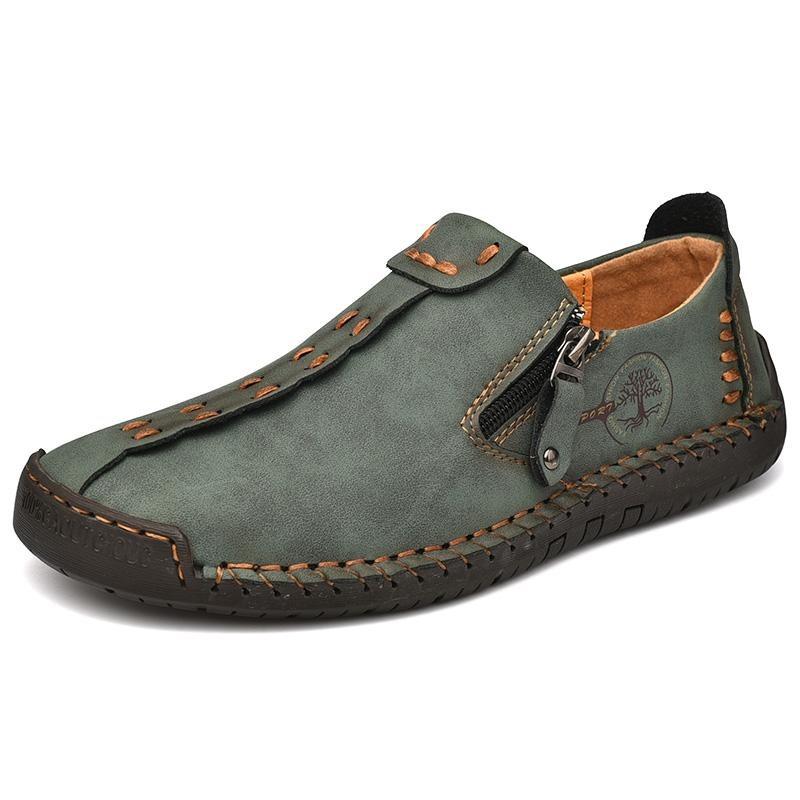 Scarpe casual in pelle da uomo primaverili e autunnali Scarpe da guida per auto da uomo di grandi dimensioni Scarpe casual fatte a mano traspiranti da uomo