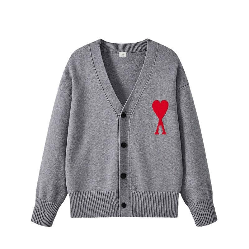 AMI&EASY Men's V-neck Jacquard Knit Cardigan: Trendy, Warm, and Versatile for Autumn and Winter