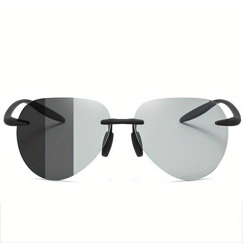 

Неполяризованные мужские солнцезащитные очки без оправы, спортивные очки, сверхлегкие, без оправы, для вождения, бега, рыбалки чёрный