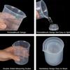 5pcs Graduated Measuring Cups and Laboratory Graduated Beakers, Suitable for Mixing Paints, Dyes, and for DIY Jewelry Making