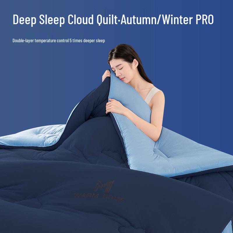 Knitted Cotton Cloud Quilt: Deep Sleep, Warm & Soft for All Seasons