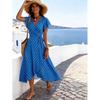 Europe, America 2026 summer new beach vacation irregular straps temperament polka dot dress