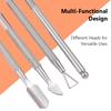 2Pcs Double-Ended Nail Polish Removal Tool Set Cuticle Pusher Dead Skin Removal Multi-Functional Manicure Tool