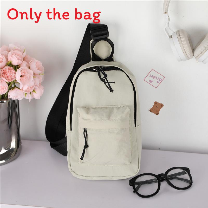 Simple Color Solid Neutral Children Shoulder Bag Chest Bag  For Boys Girls And