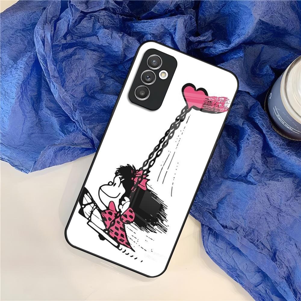 Mafalda Phone Case for Samsung S25 S24 S30 S21 S23 S20 S22 Fe S10 E S9 Note 20 Pro Ultra Plus glass Cover