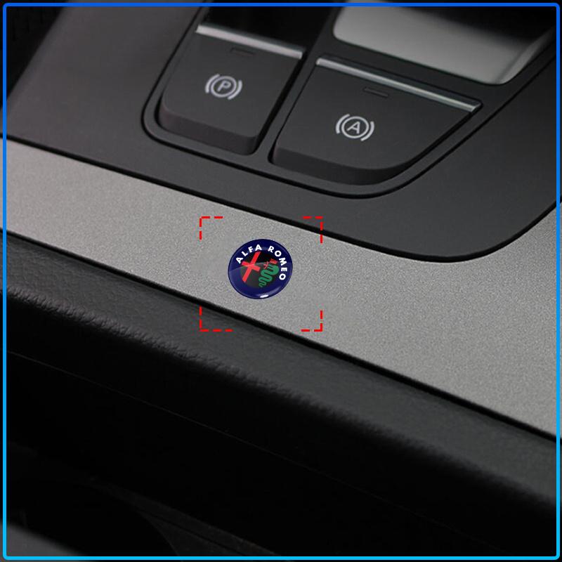 14mm Car Remote Key Fob Emblem Badge Radio Button Sticker For Alfa Romeo 147 159 156 Giulietta Giulia Mito Spider Alpha Nheadrest