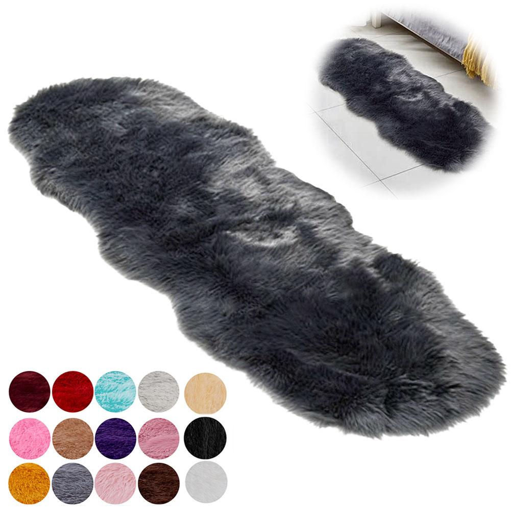 Artificial Sheepskin Long Hair Carpet Floor Wool Fluffy Soft Mat Rugs Soft Rugs Faux Fluffy Decor Shaggy Faux Shaggy Fluffy V9W0