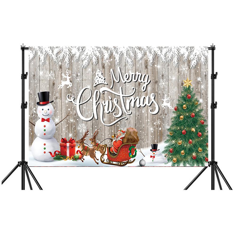 Christmas Background Banner Polyester Festival Party Decor For Holiday Event