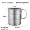Shangqi Stainless Steel Retro Camping Mug with Folding Handle