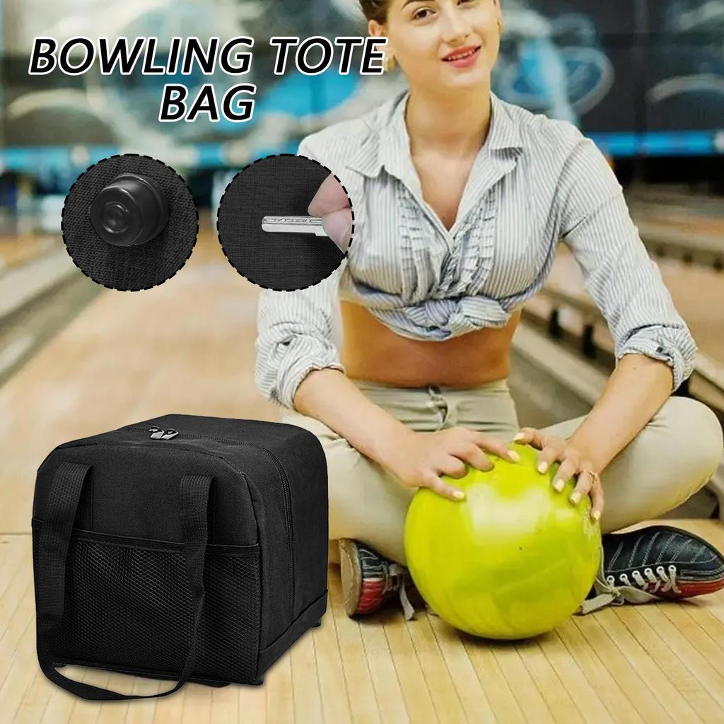 Portable Bowling Ball Tote Oxford Cloth Bowling Bag With Padded Ball Holder Durable and Stylish Packs Bowling Accessorie