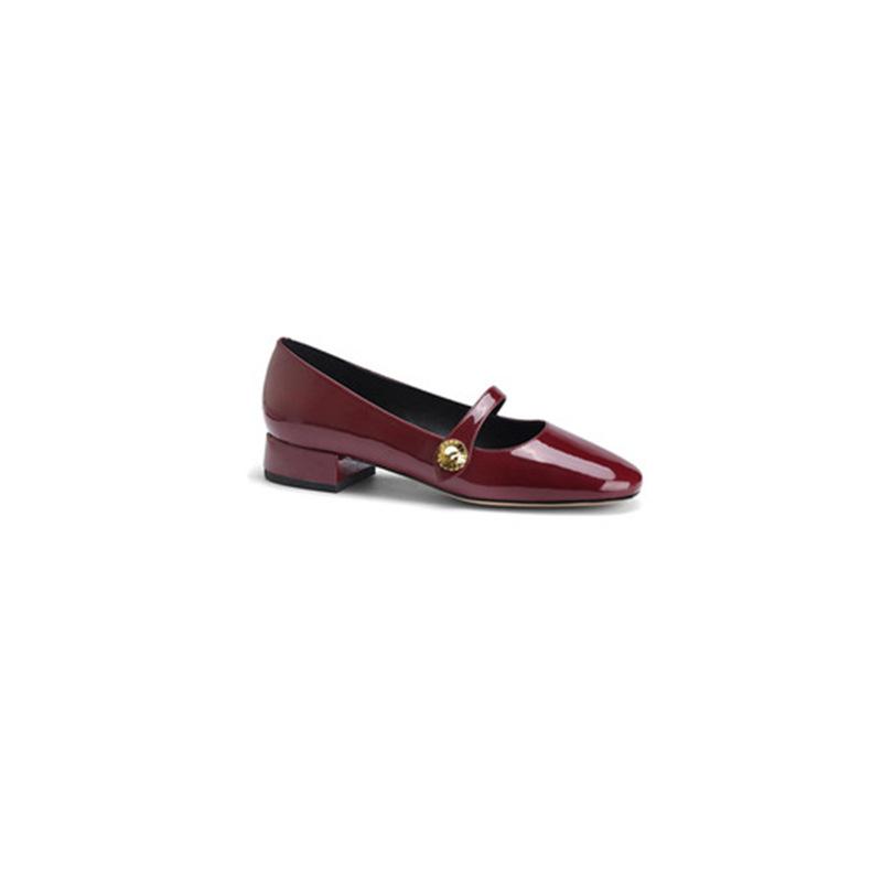 Grape mother Studiolee French platform small leather shoes round head thick heel Mary Jane single shoes women's 2025 new spring