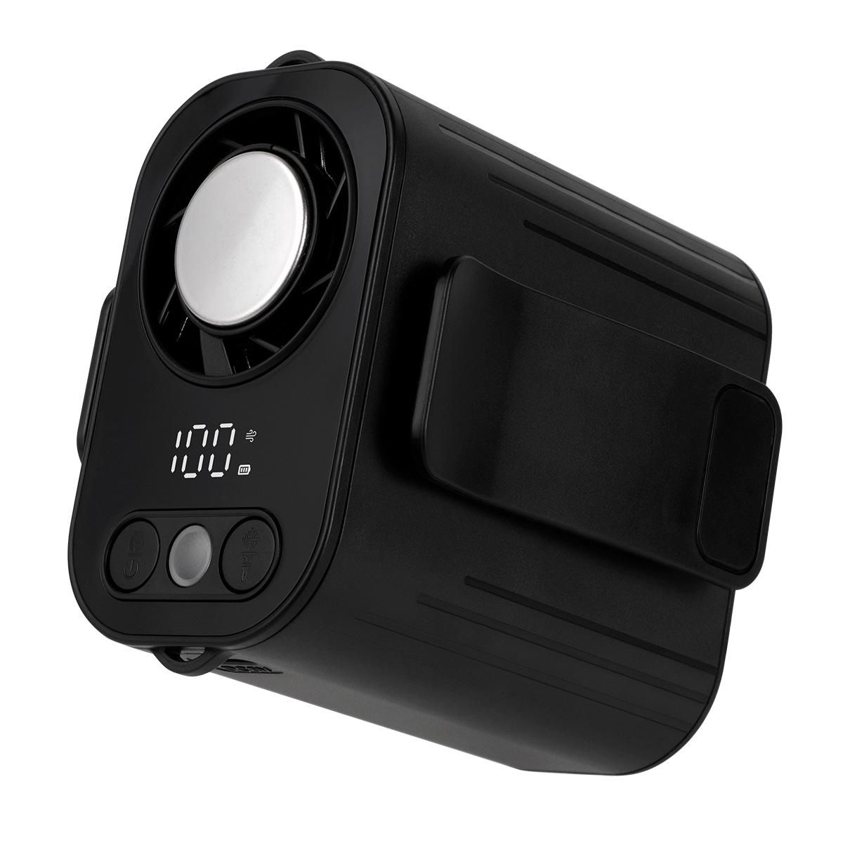 Weilexing 26th Model High-Speed Portable Clip-on Waist Fan - Infinitely Variable for Outdoor and Construction Use 81*81.2*64 mm