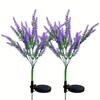 1pc Lavender LED Light Outdoor Lawn Garden Light Solar Powered Waterproof  for Halloween Christmas Festive Lawn Landscape Decor