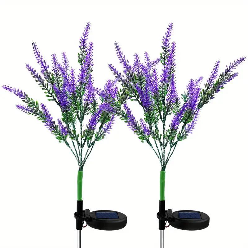 1pc Lavender LED Light Outdoor Lawn Garden Light Solar Powered Waterproof for Halloween Christmas Festive Lawn Landscape Decor