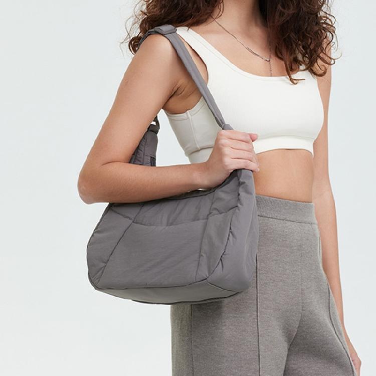 Fashion Underarm Bag for Women Versatile Shoulder Bag Solid Color Armpit Bag