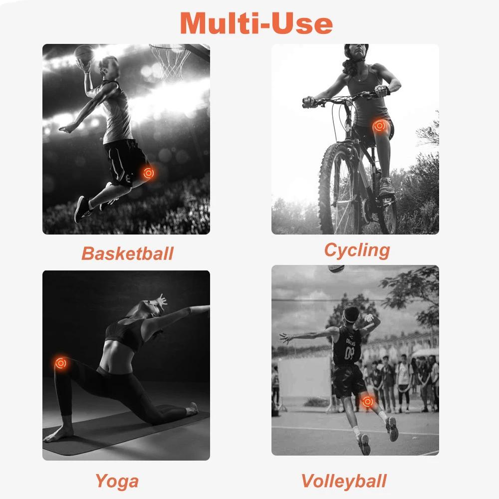 1 Pair Sports Compression Knee Pads Elastic Knee Protector Thickened Sponge Support for Dancing Sports Training Knees Brace