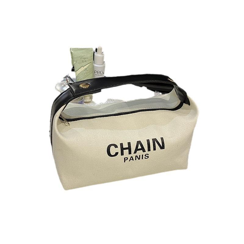 Cosmetic Bag Canvas Pillow Bag Handbag New Shoulder Bag Fashionable and Simple Small Bag