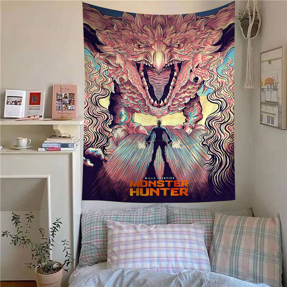 

1PC Classic Video Games Monster Hunter DIY Wall Tapestry Bohemian Wall Tapestries Mandala Home Decor 74x94cm(29x37in)
