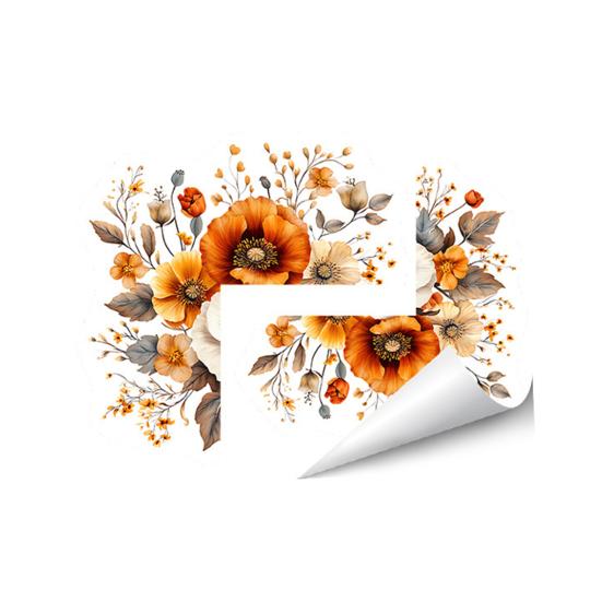 Flower Lamp Switch Sticker Removable Self-Adhesive Floral Wall Decal Peel And Stick Decorative Socket Surround Decals for Bedroom Living Room Home
