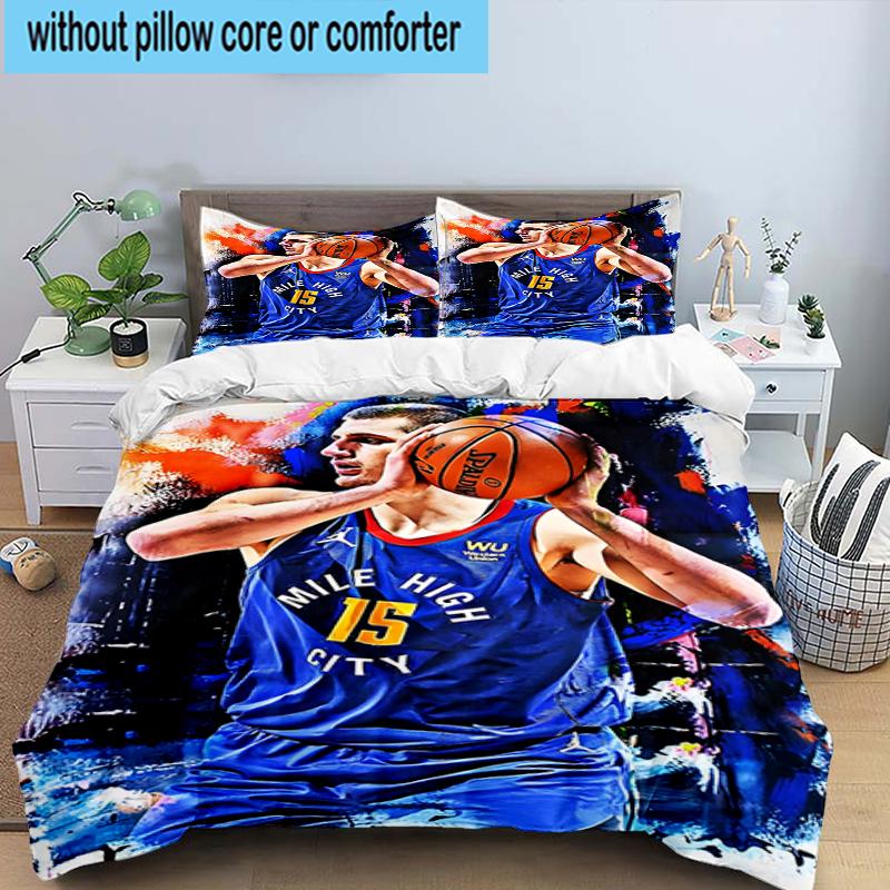 3PCS Jo-kic's Denver Dominance Bedding Set,Including 1pc Duvet Cover And 2pcs Pillowcases Perfect for Bedroom, Dormitory, Fan Christmas Gift