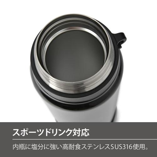 The-peacock Thermos Industry (The-peacock) Peacock Water Bottle, 1000ml, Insulated, with Strap, Large Capacity, Suitable for Sports Drinks, 1L, Black,