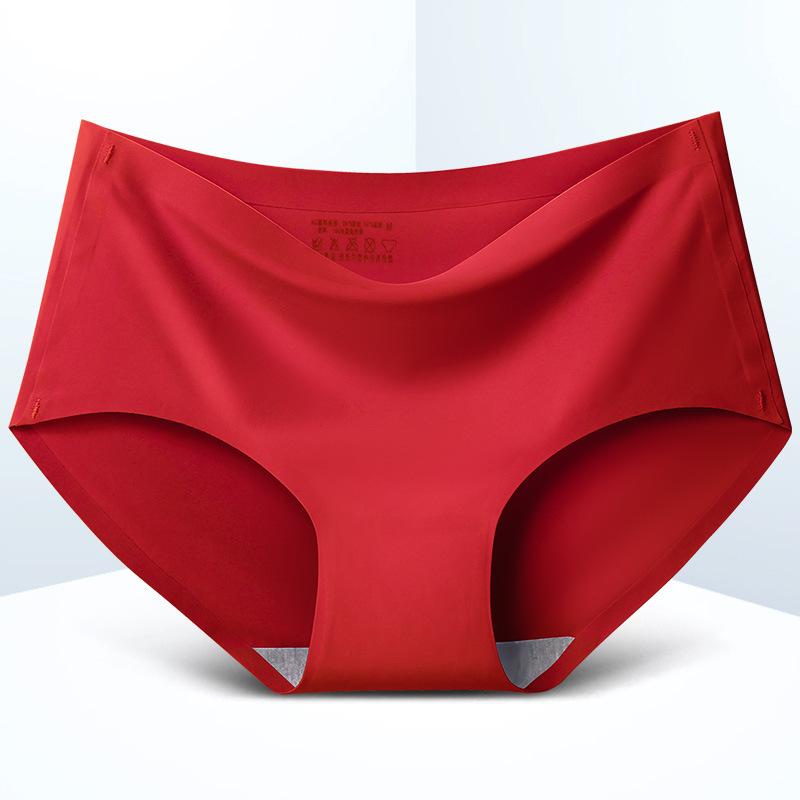 Slip a Triangolo Donna Taglie Forti Primavera Estate Sottili Senza Cuciture Traspiranti Antibatterici Seta Ghiacciata Pezzo Unico Vita Media