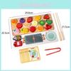 Early Puzzle Education Wooden Play Food Toys Children Fruit Skewer Gift Fun