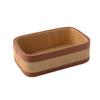 French Retro Style Woven Leather Tissue Box, Natural Seagrass & Wood Home Decor, Living Room Bedside Tabletop Napkin Holder