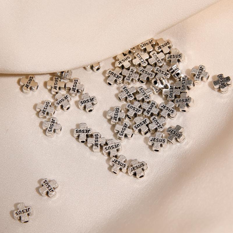 Mărgele Cruce Isus 6mm pentru a Face Brățări Colier Materiale Bijuterii Aliaj Zinc Accesorii Catolic Creștin