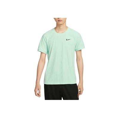 Dri-FIT ADV Court Slam Crew Neck Geribbelde Korte Mouw Tennis Shirt Heren Tops HM6711-353
