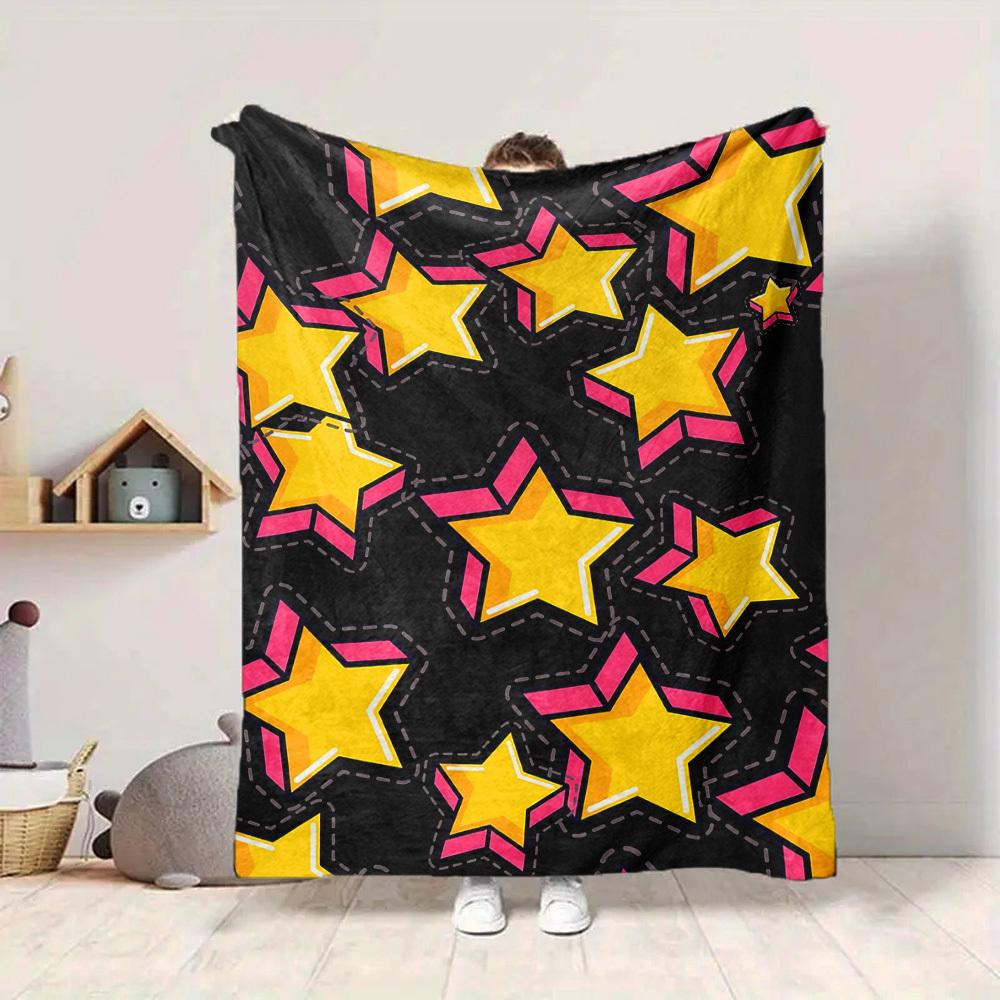 1pc Star Pattern Blanket Warm, Cozy, And Soft, Suitable for Sofas, Beds, Cars, And Office Use.Perfect for Camping And Travel, Making It a Great Gift f