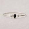 [14K]_double bezel bangle: onyx.