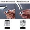 Water Faucet Coupler 1/2 To M16 M18 M20 M22 M24 M28 M32 Thread Connector Conversion Tap Adapter Fitting Bubbler Kitchen Bathroom