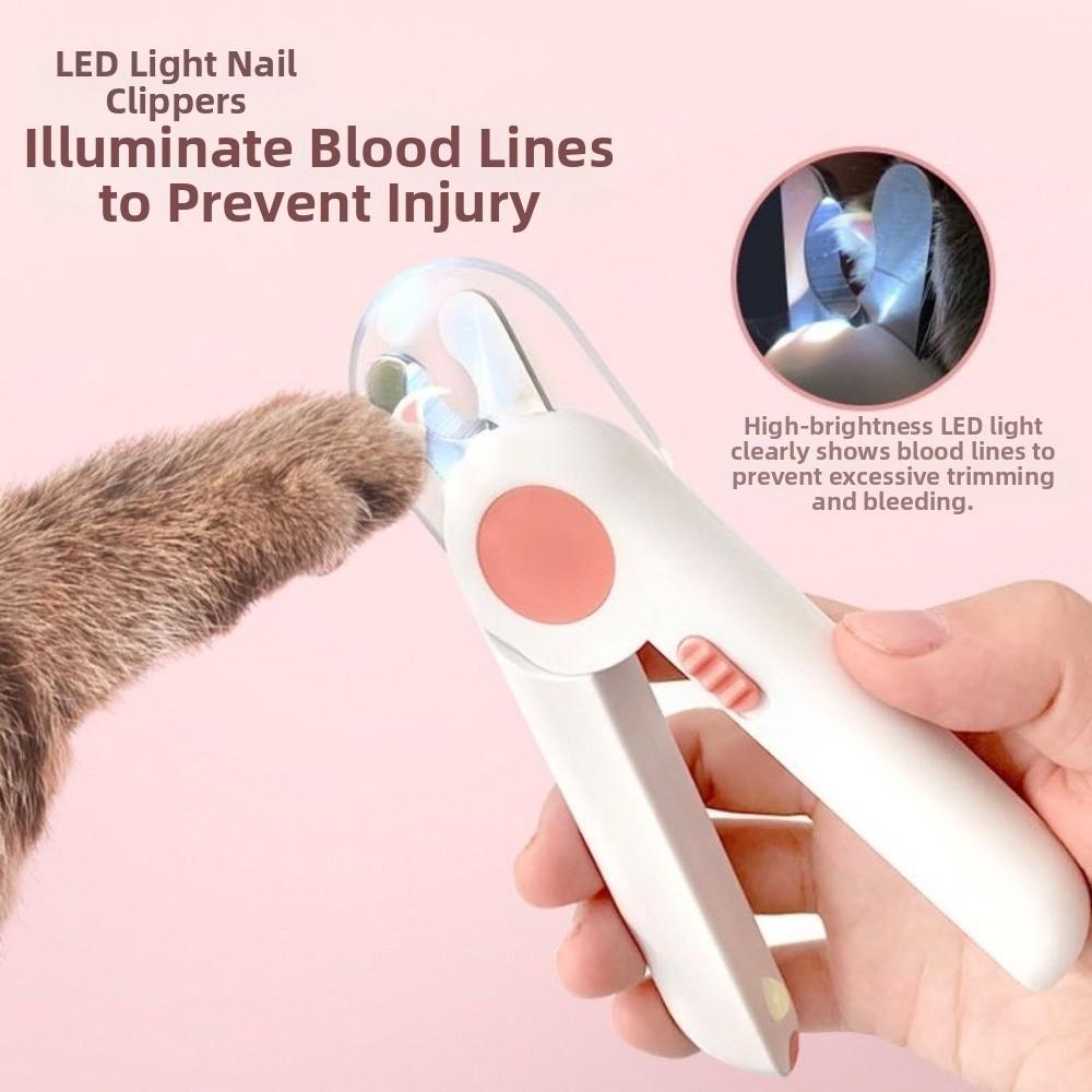 LED Pet Claw Trimmer Safe Design Cat Nail Grinder Professional Nail Cutter Pet Grooming