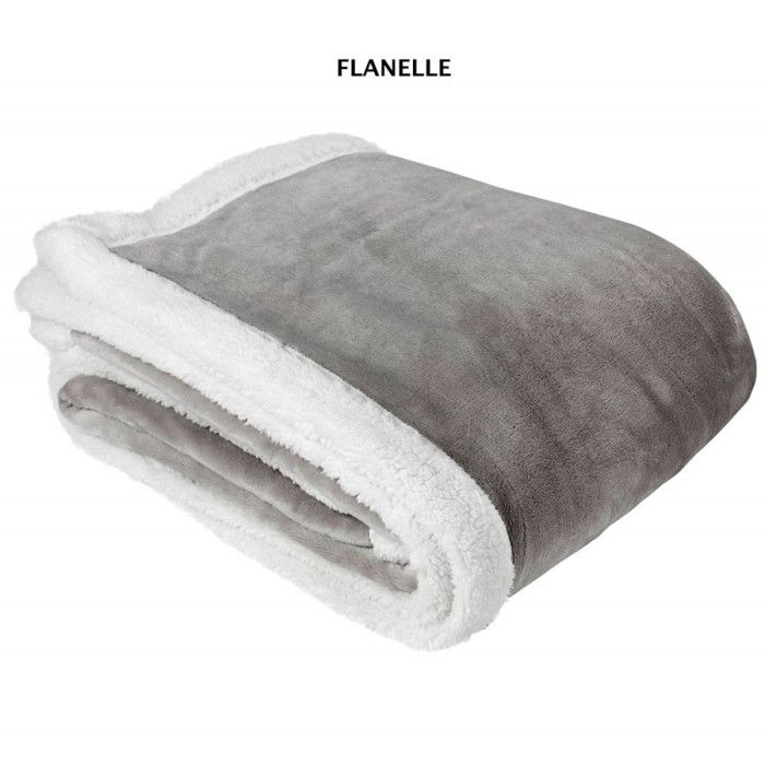 Plaid micro fourrure double face Week end Toison d'or - Week end Flanelle - 150 x 200 cm