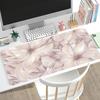 Alfombrilla de Escritorio Elegante Estampado de Flores Pasteles Base de Goma Antideslizante para Ratón Borde Cosido Alfombrilla para Teclado Para PC Portátil Jugadores Decoración de Mesa