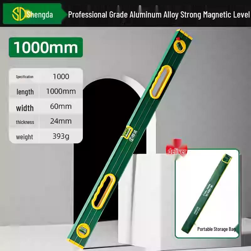 High Precision Magnetic Mini Spirit Level Ruler - Aluminum Alloy, Drop-Proof Tool