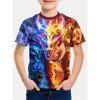 Children's Domineering Dragon 3d Print T-Shirts Kids Short Sleeve Clothing Summer Fashionable Comfortable Loose Versatile Casual Sports T-shirt