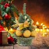 Desk Christmas Tree 8.66in Holiday Ornaments With Ball And Flower Artificial Christmas Tree For Home Workplace Coffee Shop