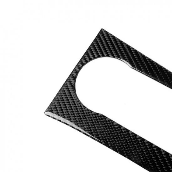 Auto Carbon Fiber Center Console AC Panel Cover Trim For Benz C W204 2007-2010