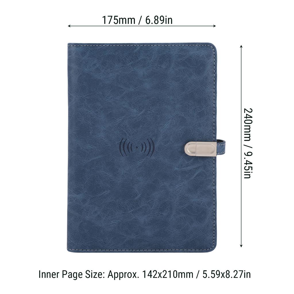 15W Wireless Charging Notepad with 8000mAh Battery Night Light 16GB Memory Disk Multi Function Notebook 80 Sheets