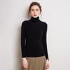 Women's 100% Cashmere High Neck Slimming Pullover Sweater - Solid Color, Warm, Versatile Knit Base Layer