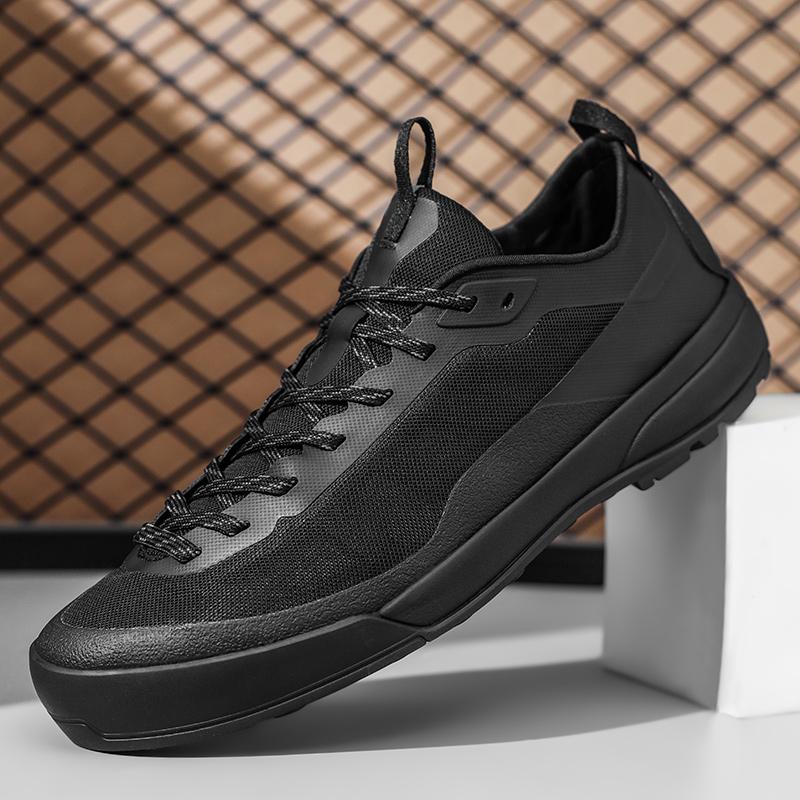 Fashion Comfortable Outdoor Footwear Men's Mesh Lace-Up Casual Shoes Lightweight Walking Sneakers for Men Fashion Athletic Running Shoes