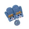 Fleece-Lined Knit Neck-Hanging Gloves for Kids - Windproof, Double-Layer, Cold Protection