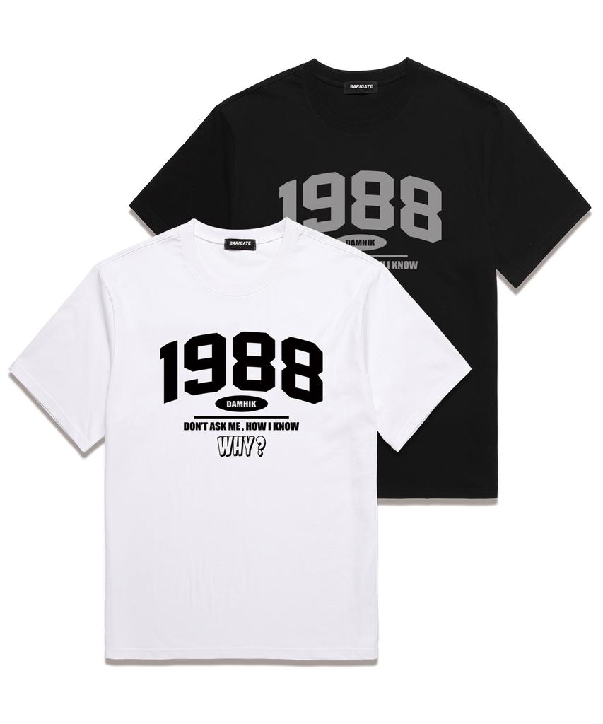 Baligeiteu 1988 Why Oversized Short Sleeve T-Shirt (Bs024) White