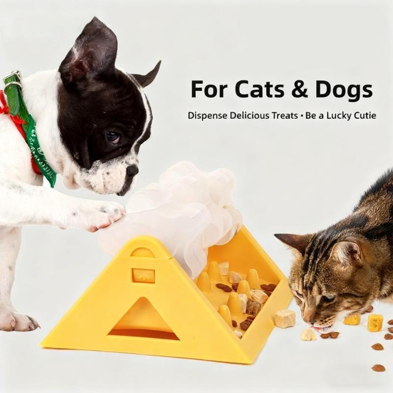 Interactive Dog Puzzle Feeder Toy Food Port Slip Resistant Base Rolling Treat Dispenser For Mental Stimulation