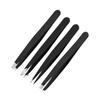 4-piece set tweezers eyebrow tweezers 9.6cm stainless steel tweezers for beard and eyebrow shaping
