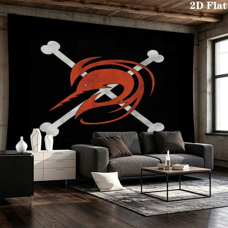 One Piece Logo Wall Tapestry Aesthetic Wall Hanging Printed Fabric Blanket Decorative Tapestries For Bedroom Living Room Home Decor