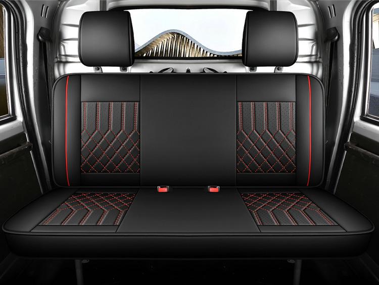 Universal Full Leather Seat Cushion for Wuling Zhiguang Small Truck - Single or Double Row, All Seasons